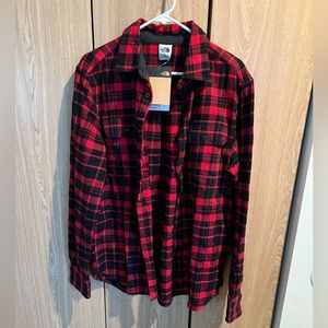 Black & Red Plaid North Face Button Down Shirt - Men’s Size - Medium